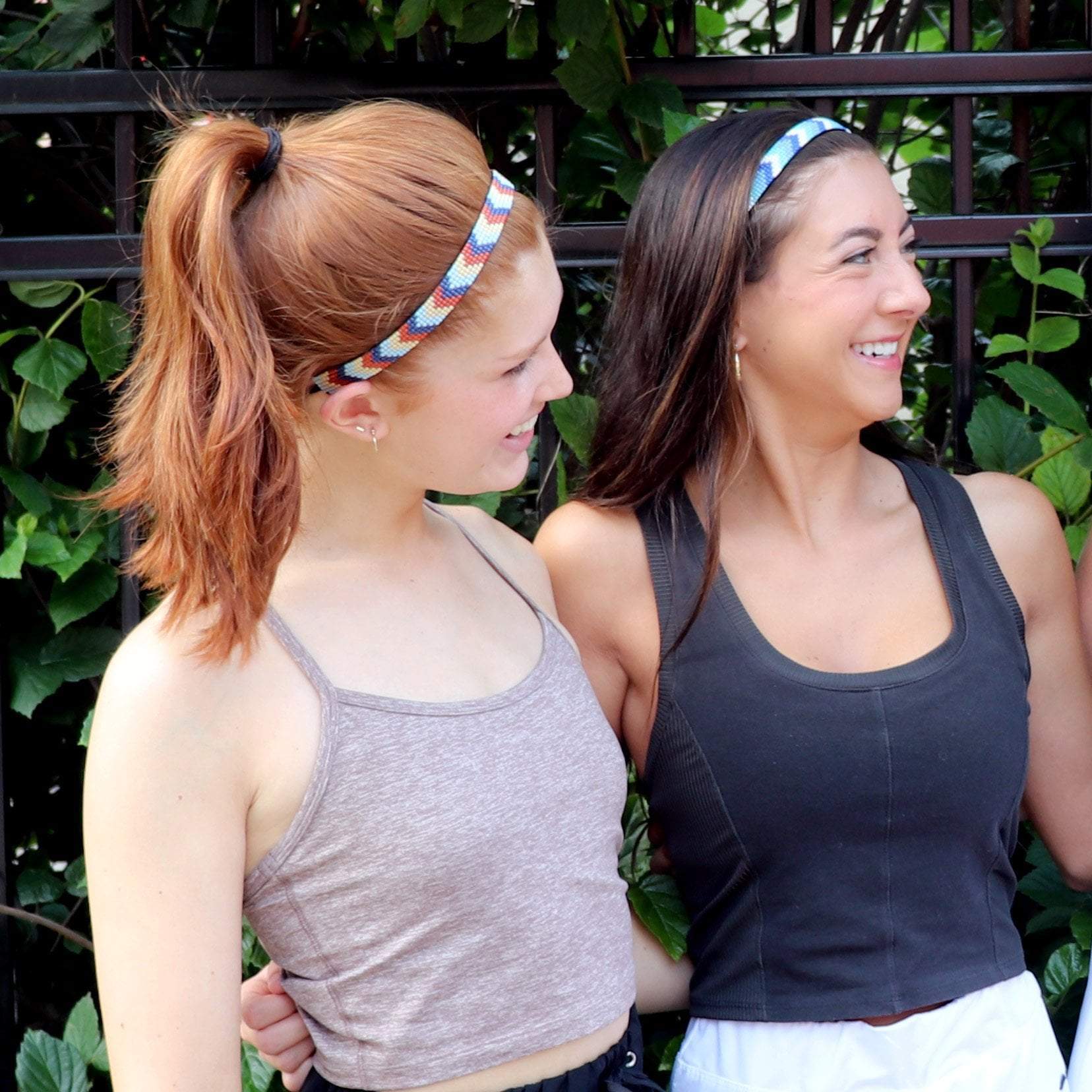 *Bling | Beaded Zig Zag | 5/8 Inch Sweaty Bands Non Slip Headband