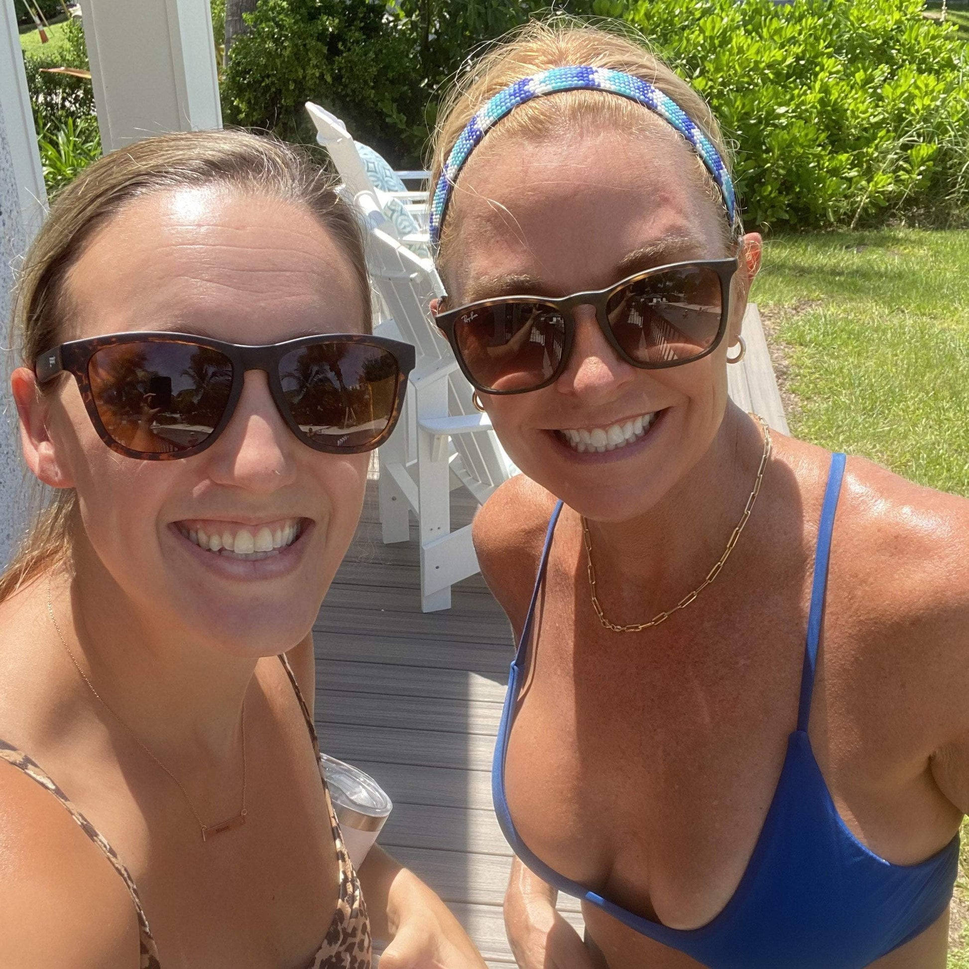 *Bling | Beaded Zig Zag | 5/8 Inch Sweaty Bands Non Slip Headband