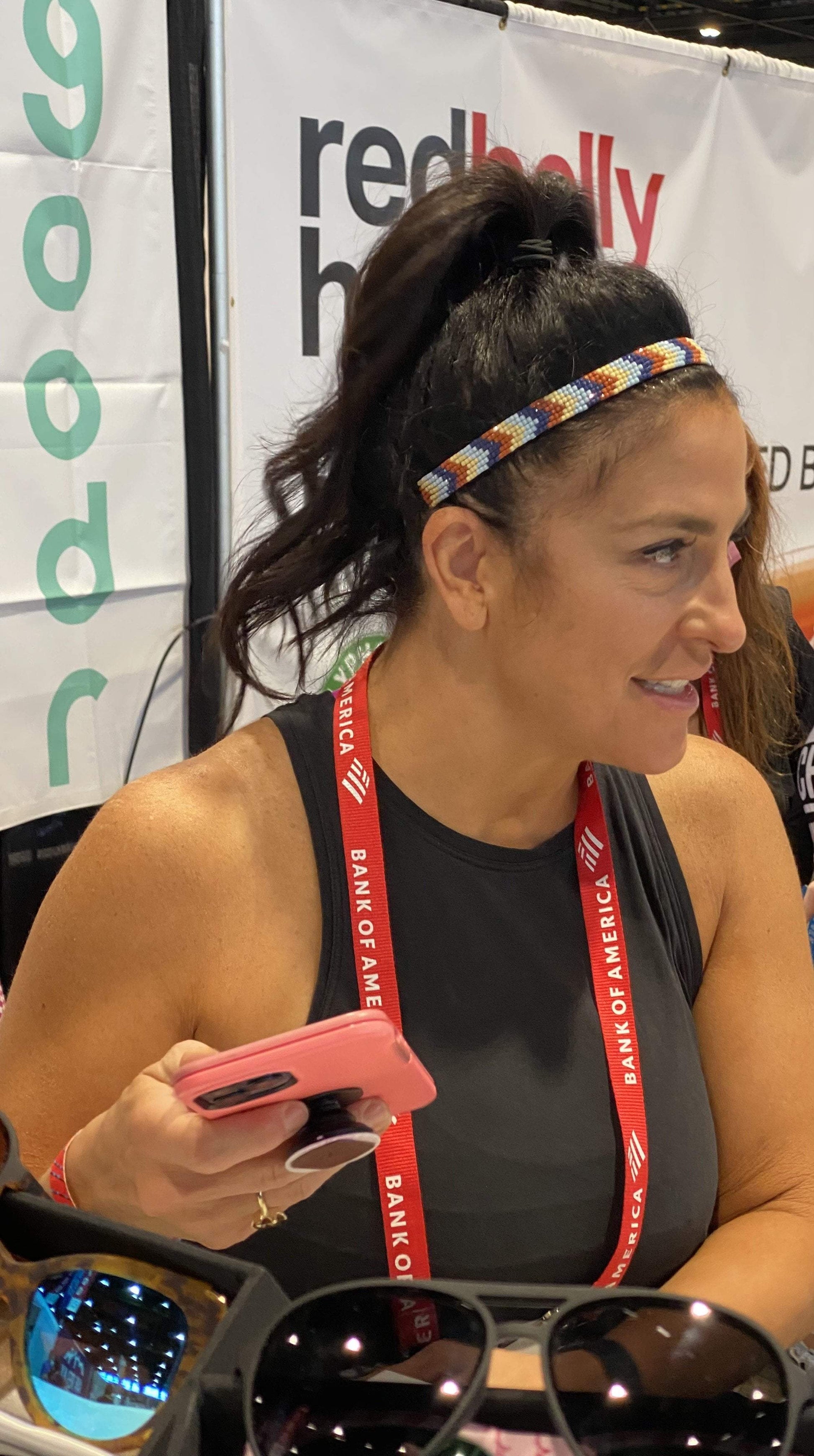 *Bling | Beaded Zig Zag | 5/8 Inch Sweaty Bands Non Slip Headband