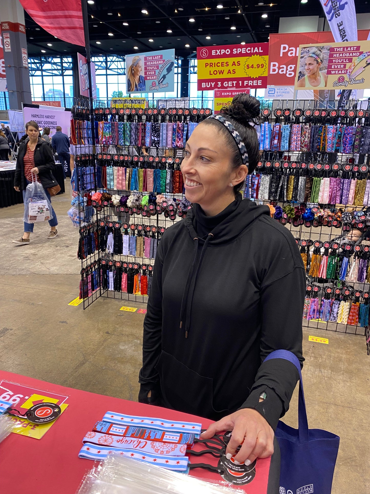 *Bling | Beaded Zig Zag | 5/8 Inch Sweaty Bands Non Slip Headband