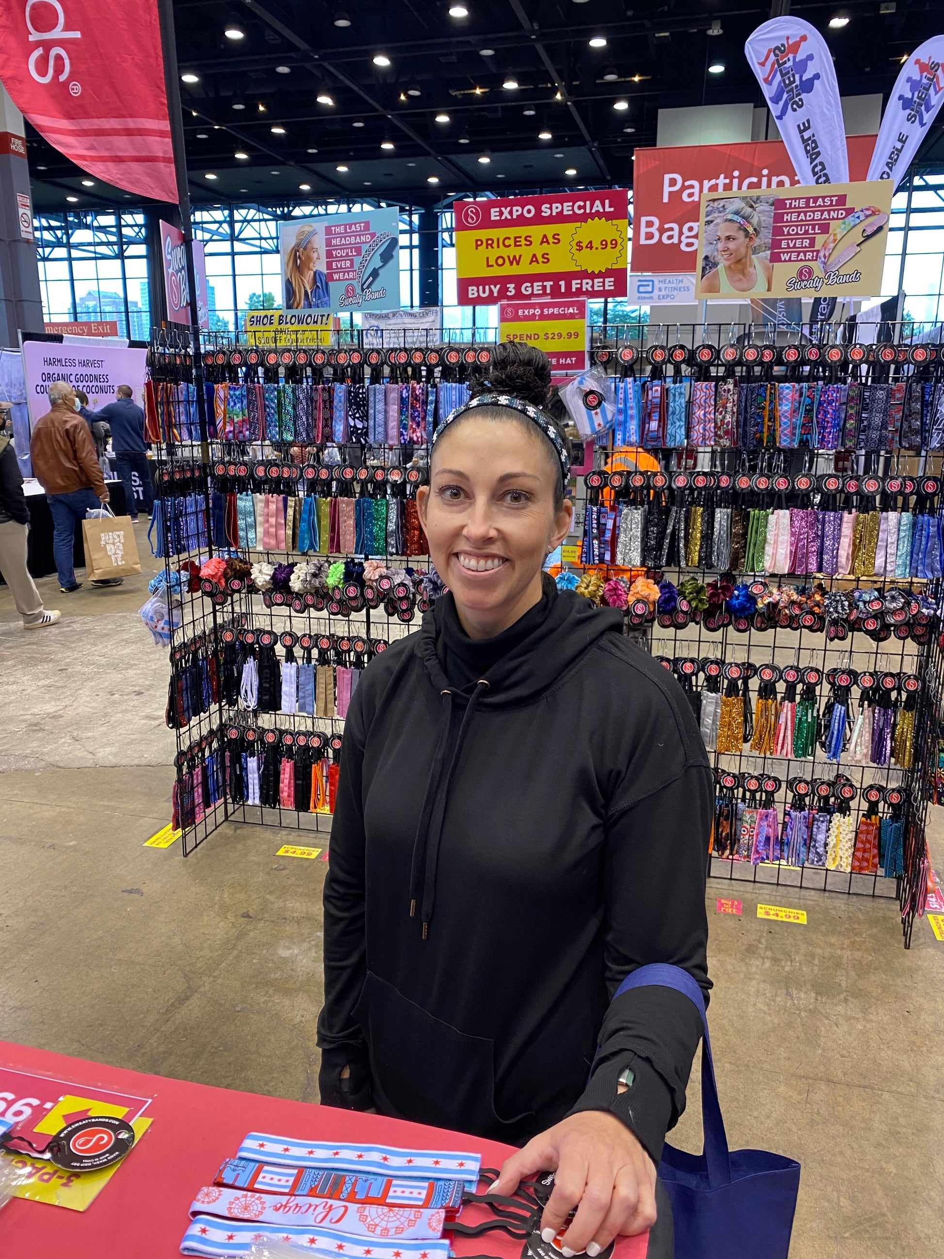 *Bling | Beaded Zig Zag | 5/8 Inch Sweaty Bands Non Slip Headband