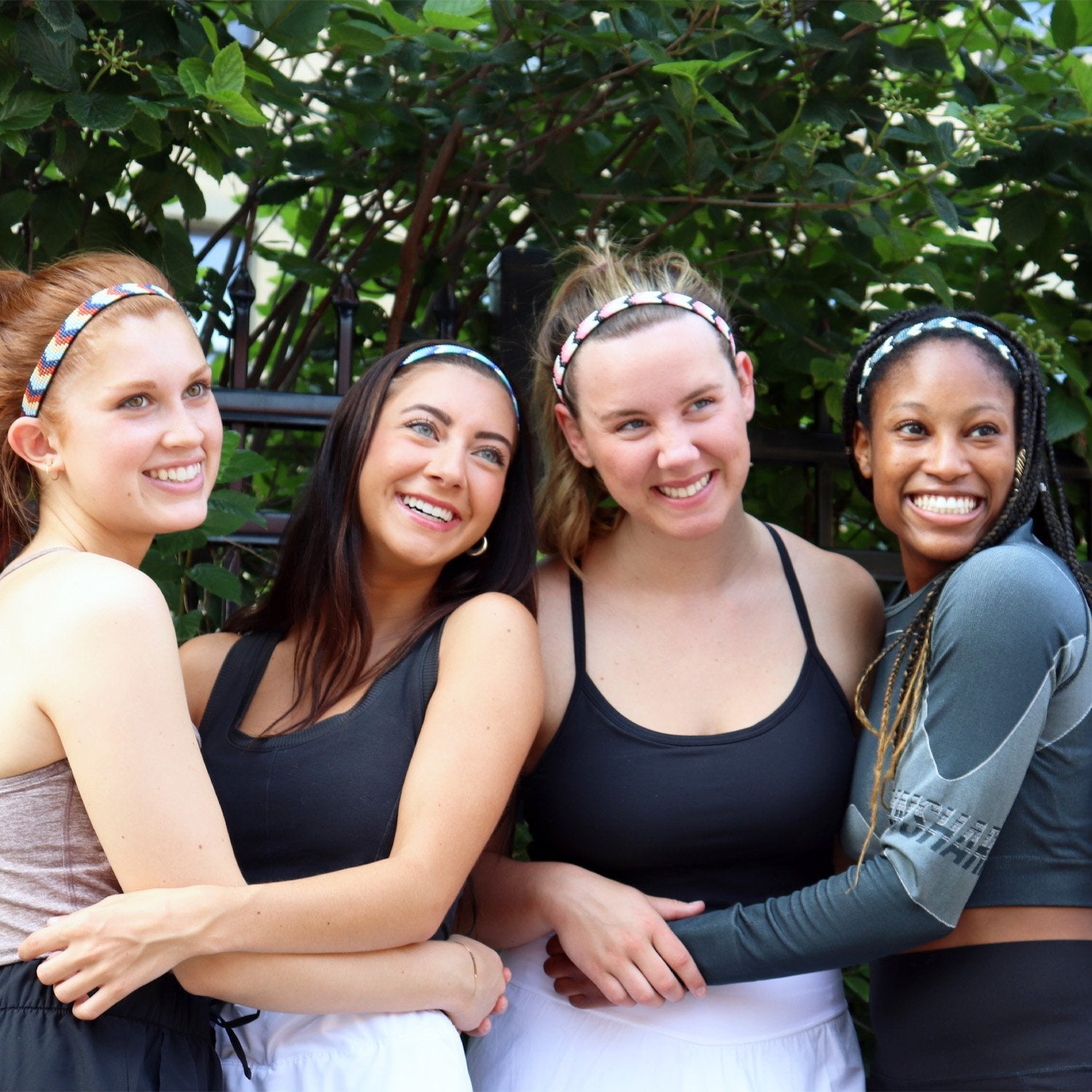 *Bling | Beaded Zig Zag | 5/8 Inch Sweaty Bands Non Slip Headband