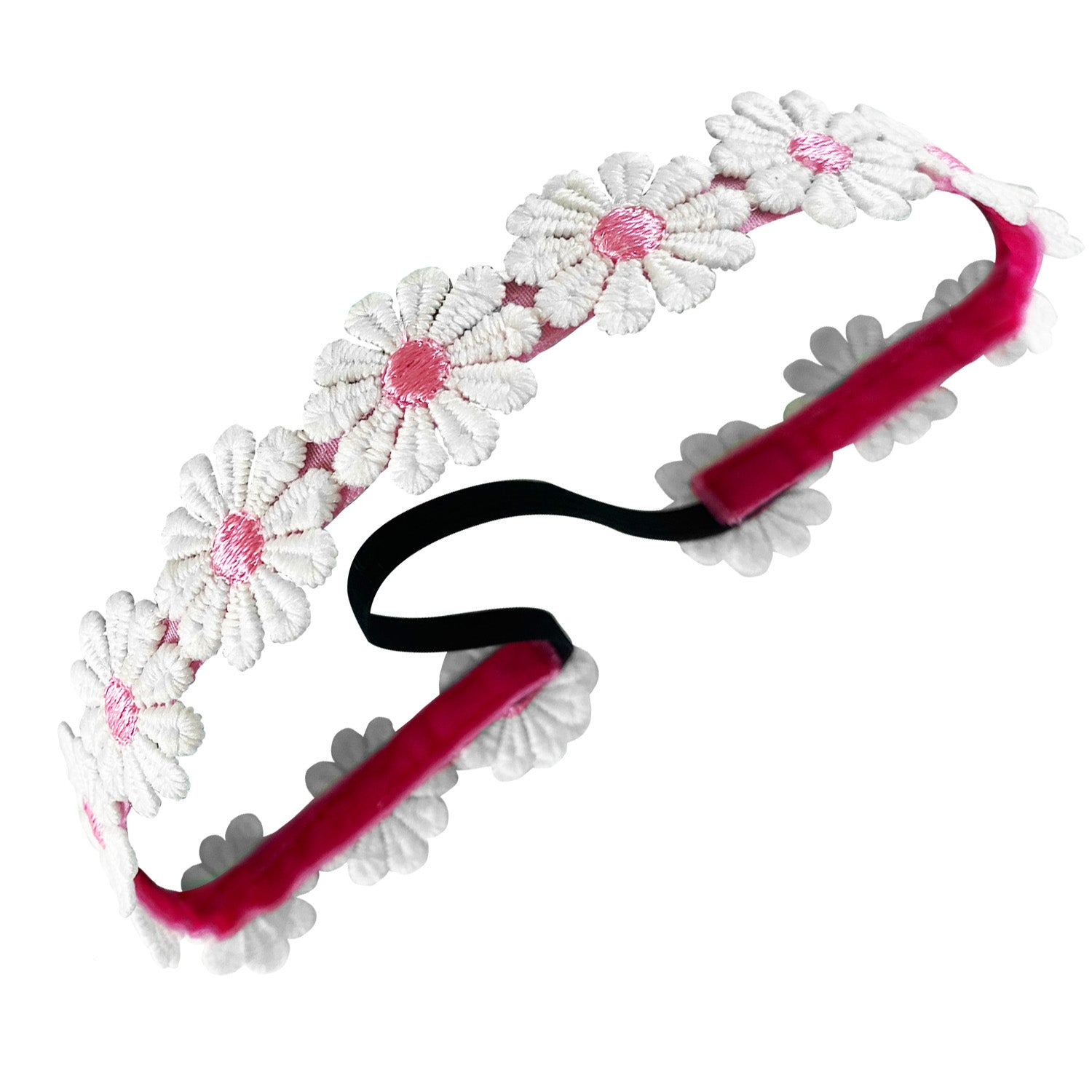 Daisy Chain Flower Sweaty Band | No Slip Velvet Lined Headband