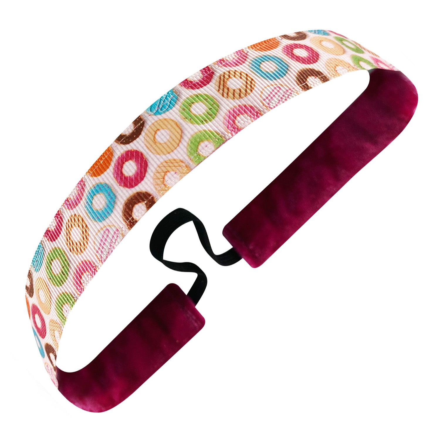 Donut Give Up | White, Multi | 1 Inch Sweaty Bands Non Slip Headband