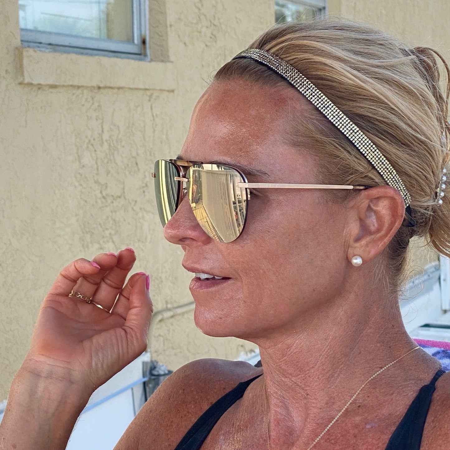 *Petite | Bling | Glitterati | 3/8 Inch Sweaty Bands Non Slip Headband