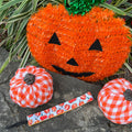 Petite | Halloween | Give Em Pumpkin to Talk About | White, Multi | 1 Inch Sweaty Bands Non Slip Headband
