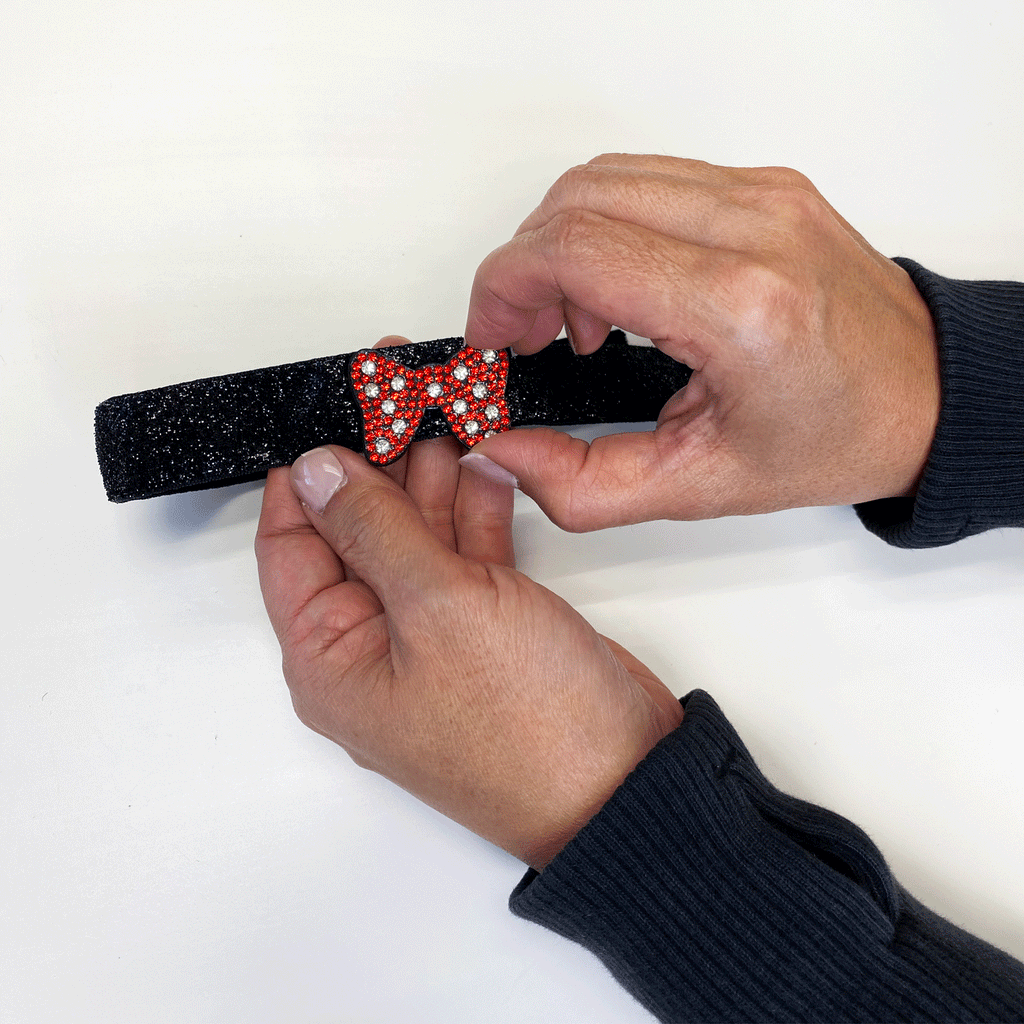 Sweaty Bands Snap On Viva Diva Silver Heart Non Slip Headband