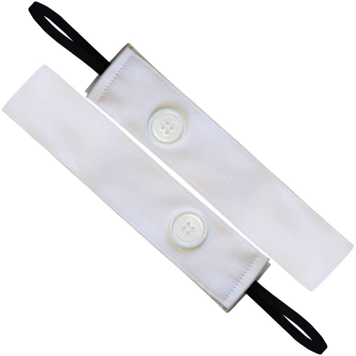 Buttons | Wicked | White | 1.5 Inch Sweaty Bands Non Slip Headband