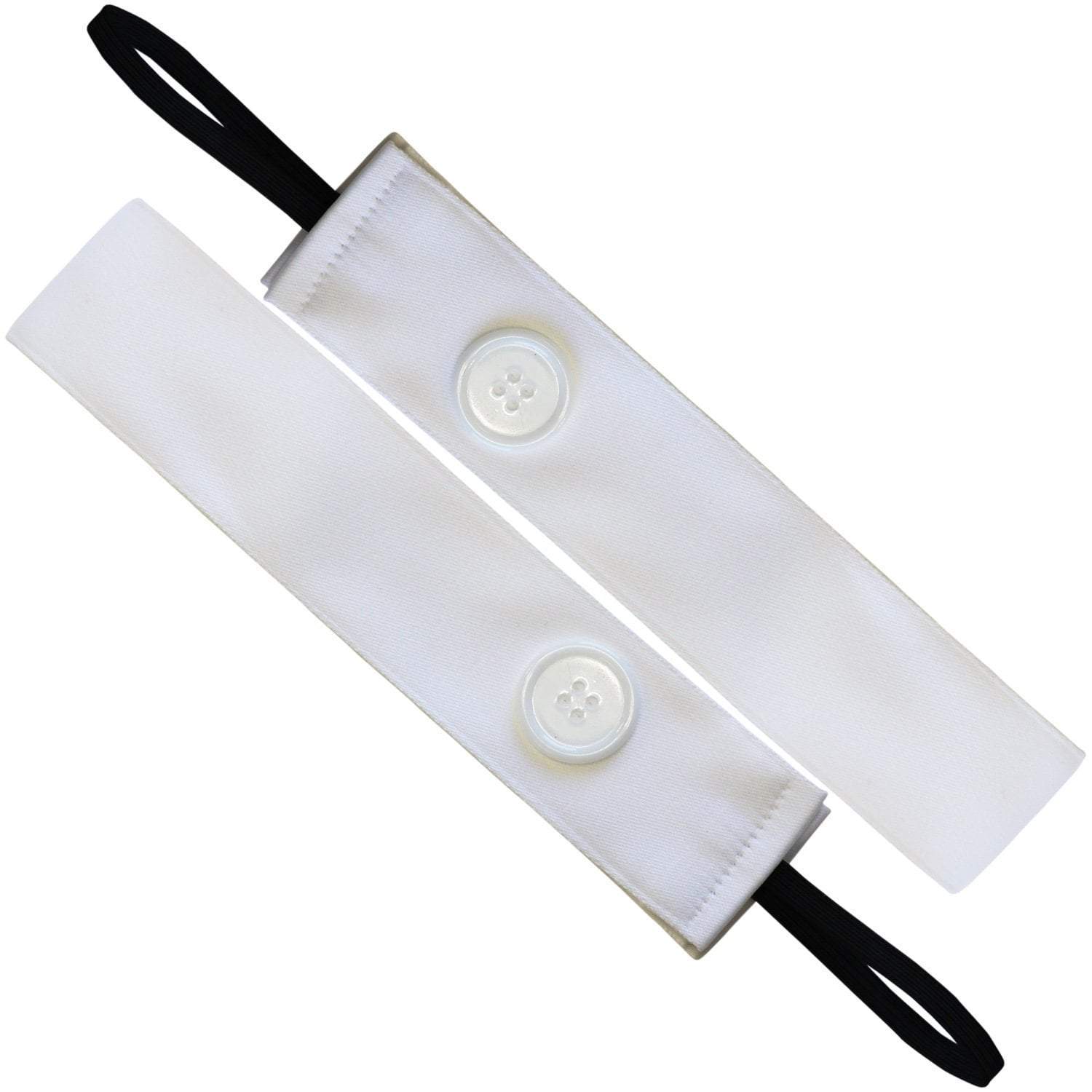 Buttons | Wicked | White | 1.5 Inch Sweaty Bands Non Slip Headband