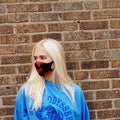 Face Mask | Extra | 3 Pack | Bleach Dye | Black Sweaty Bands Non Slip Headband