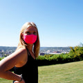 Face Mask | Extra | 3 Pack | Neon Pink Sweaty Bands Non Slip Headband