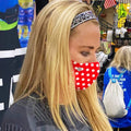 Face Mask |  Extra | 3 Pack | Polka Dots Sweaty Bands Non Slip Headband
