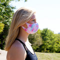 Face Mask | Extra | 3 Pack | Tie Dye | Pink, Blue Sweaty Bands Non Slip Headband