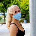 Face Mask | First | Baby Blue Sweaty Bands Non Slip Headband