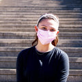 Face Mask | Oxford Pleat | Light Pink Sweaty Bands Non Slip Headband