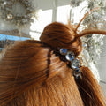 Hair Claw | Gemstones |  Gunmetal Blue Sweaty Bands Non Slip Headband
