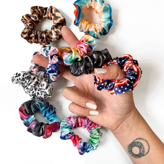 Mini Scrunchie | Polka Dot | Red, White Sweaty Bands Non Slip Headband
