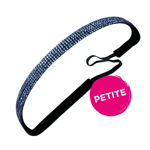 Petite | Bling | Glitterati | Light Blue | 3/8 Inch Sweaty Bands Non Slip Headband