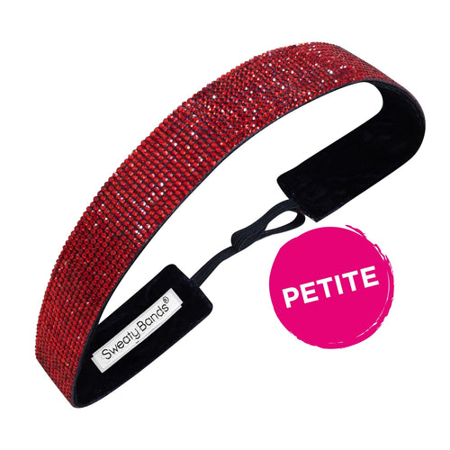 Petite | Bling | Glitterati | Red | 1 Inch Sweaty Bands Non Slip Headband