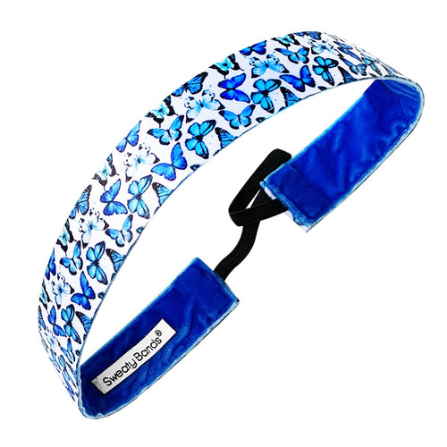 Time to Fly | Blue | 1 Inch Sweaty Bands Non Slip Headband