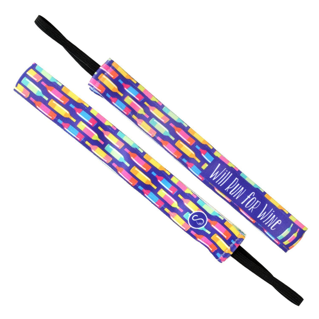 Wine Headband Running No Slip Velvet Lined Sweaty Bands