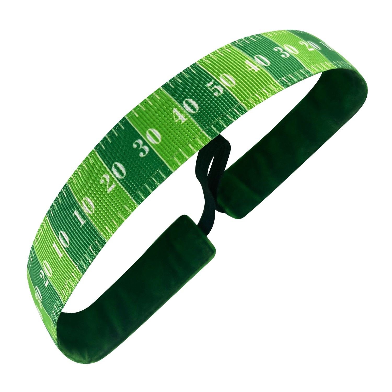1st and 10 | Green, White | 1 Inch Sweaty Bands Non Slip Headband