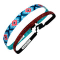 2 Pack | Right Frame of Mind | Glitterati Red | 3/8 Inch Sweaty Bands Non Slip Headband