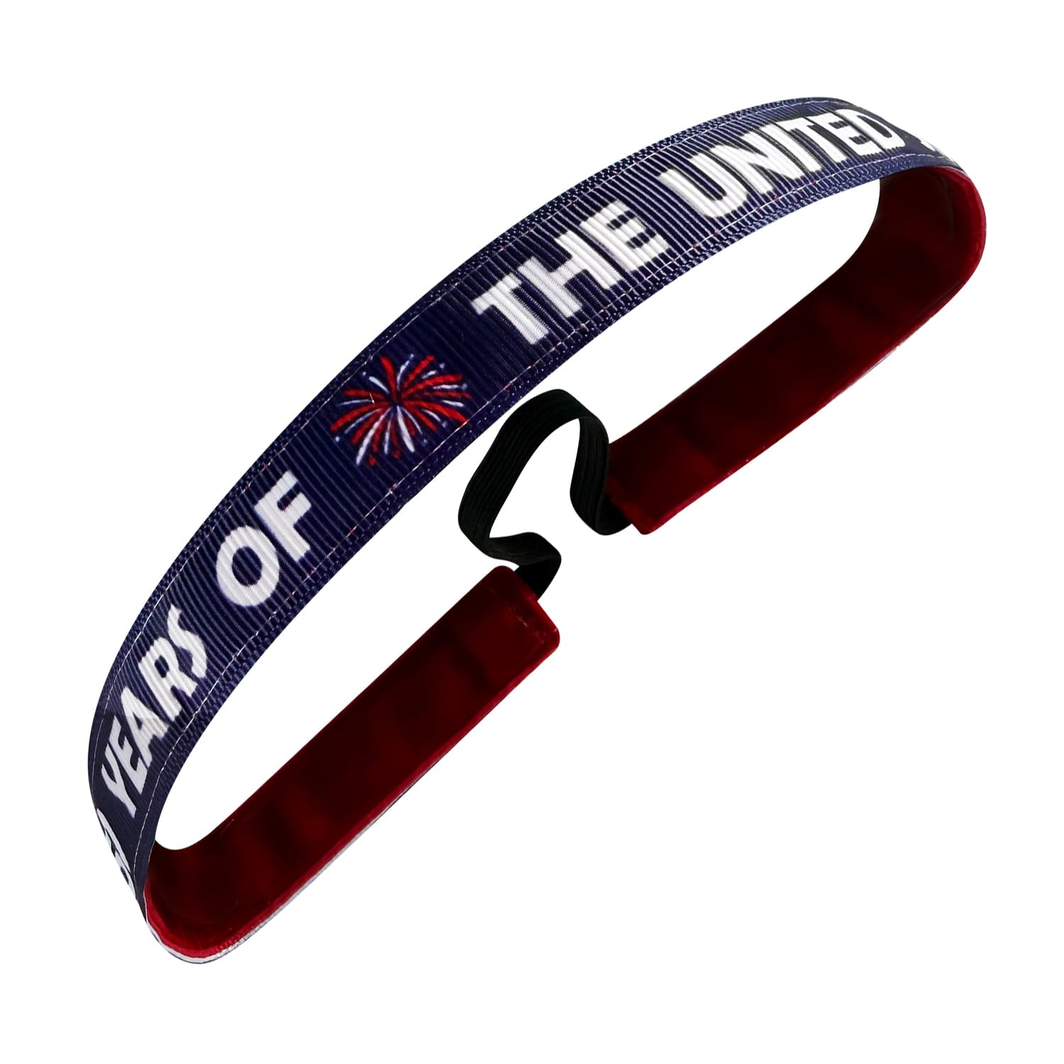 250 Fireworks | Blue, White, Red | 5/8 Inch Sweaty Bands Non Slip Headband