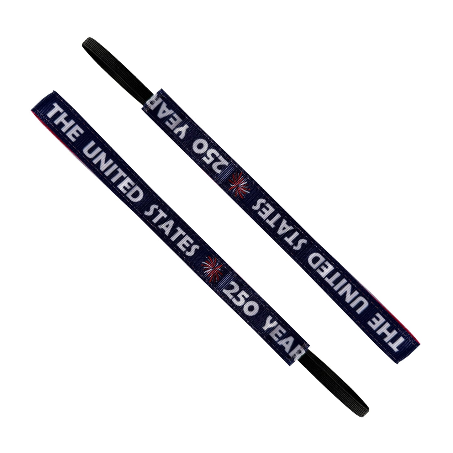 250 Fireworks | Blue, White, Red | 5/8 Inch Sweaty Bands Non Slip Headband