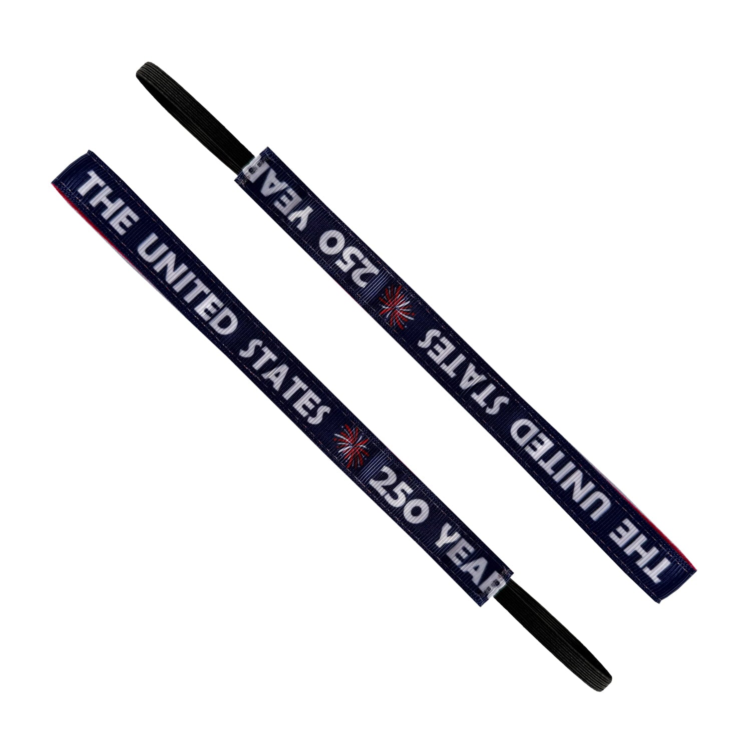 250 Fireworks | Blue, White, Red | 5/8 Inch Sweaty Bands Non Slip Headband