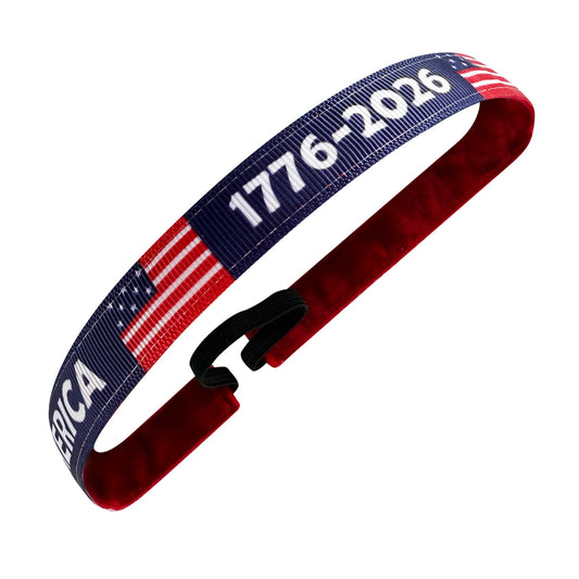America the Beautiful | Red, White, Blue | 5/8 Inch Sweaty Bands Non Slip Headband