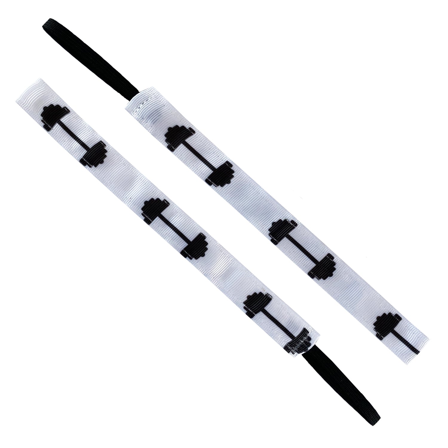 Barbells Weights | White, Black | 5/8 Inch Sweaty Bands Non Slip Headband