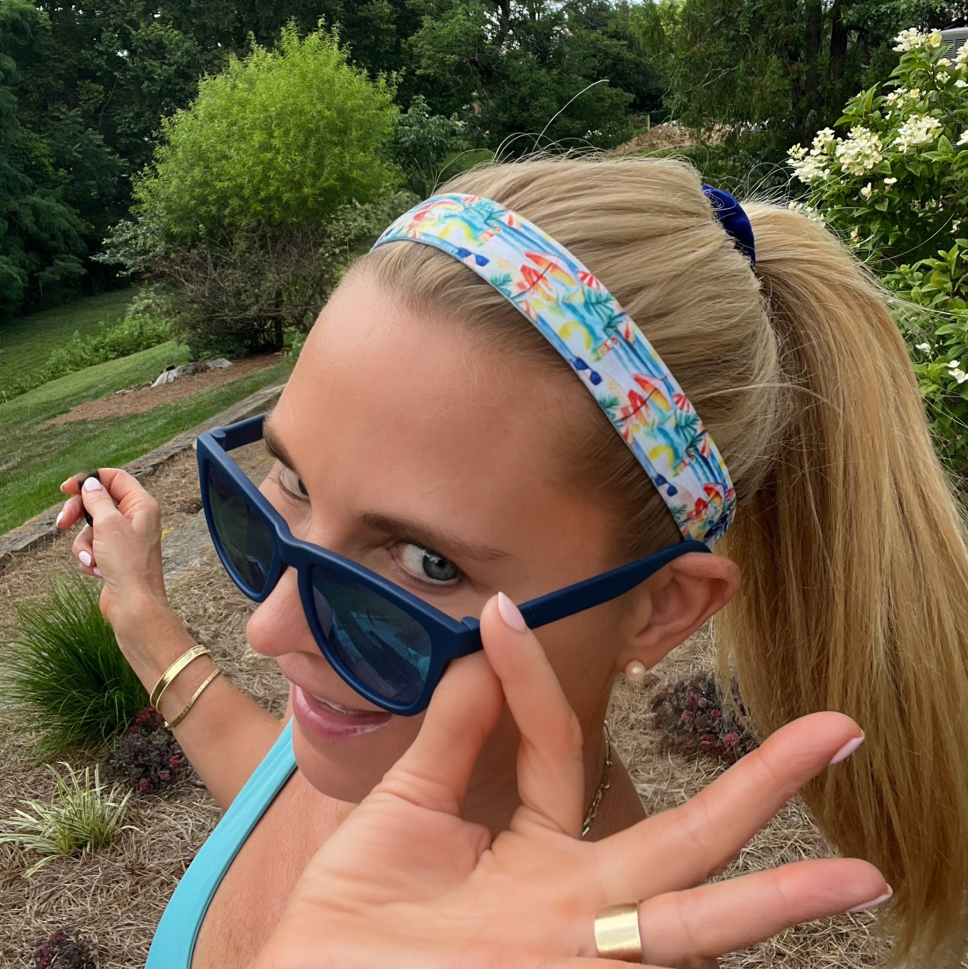 Beach Babe | Multi | 1 Inch Sweaty Bands Non Slip Headband