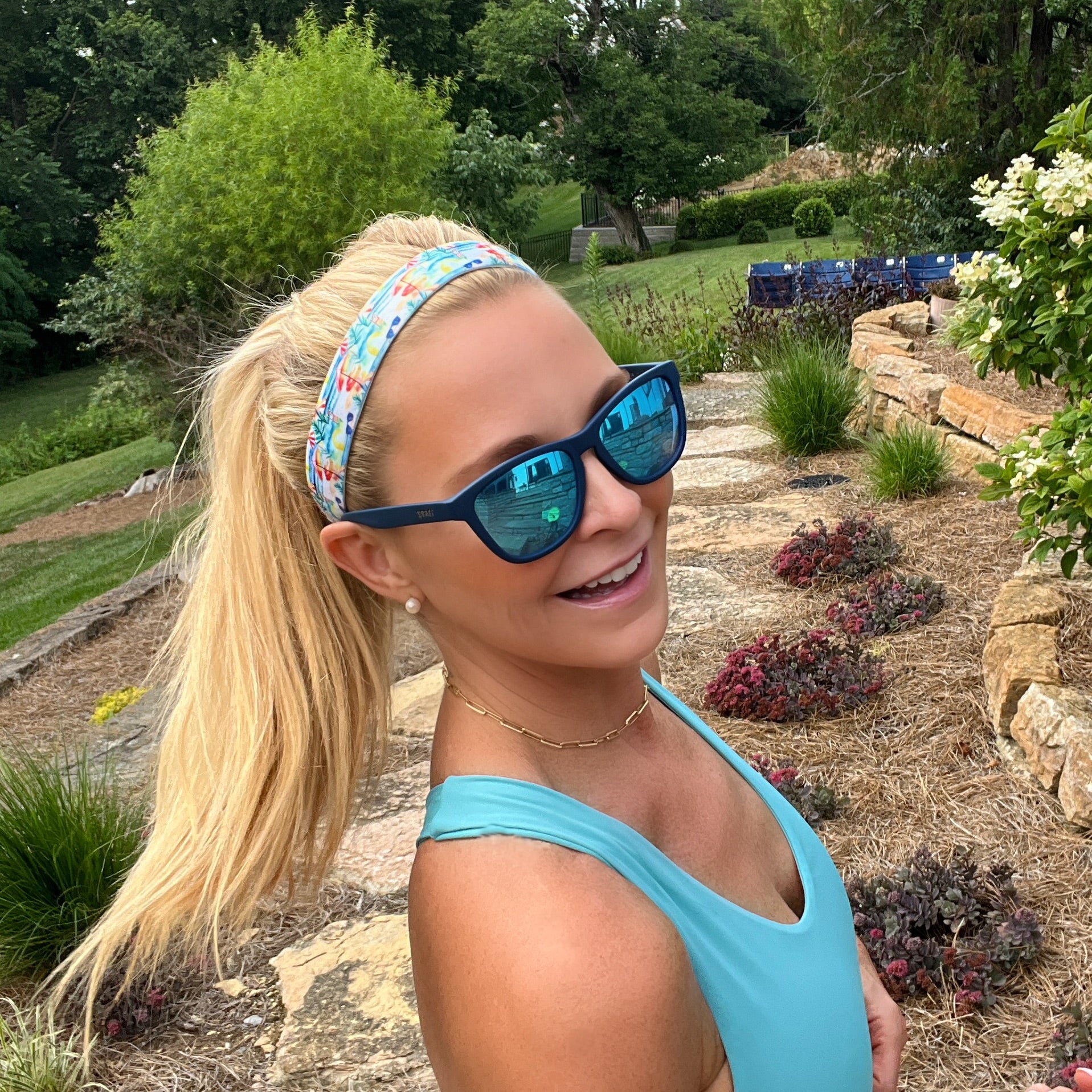 Beach Babe | Multi | 1 Inch Sweaty Bands Non Slip Headband