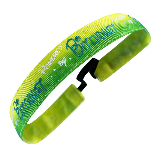 Bitchdust | Green, Yellow | 1 Inch Sweaty Bands Non Slip Headband