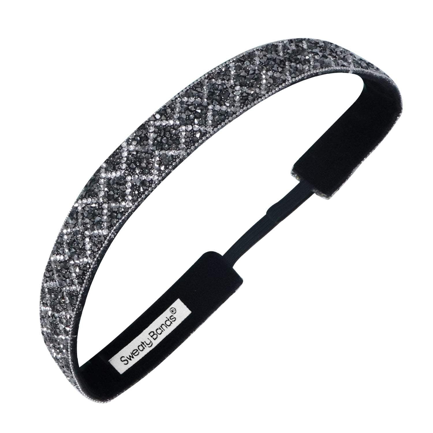 Bling | Top Shelf | Silver | 3/4 Inch Sweaty Bands Non Slip Headband