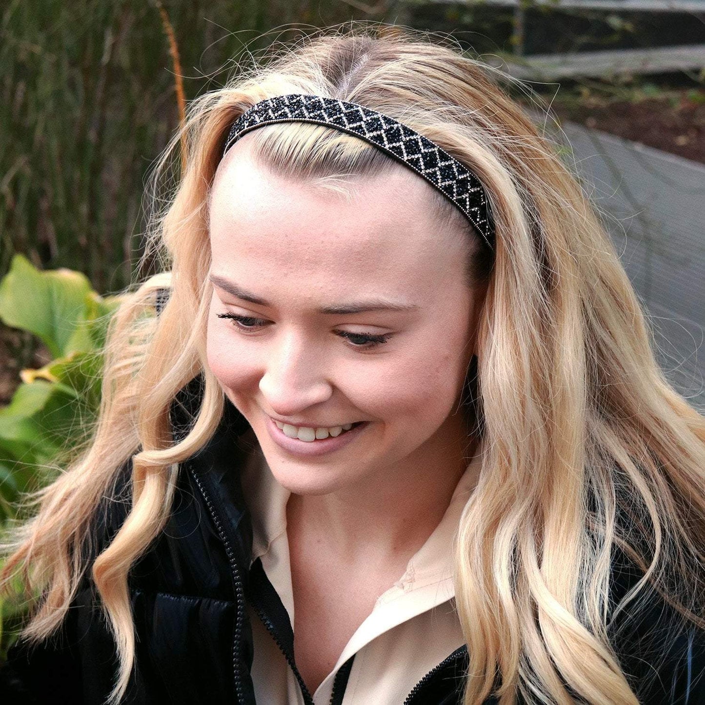 *Bling | Top Shelf | Silver | 3/4 Inch Sweaty Bands Non Slip Headband