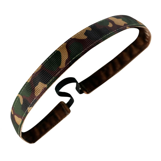 Booty Camp | Green, Camo | 5/8 Inch Sweaty Bands Non Slip Headband