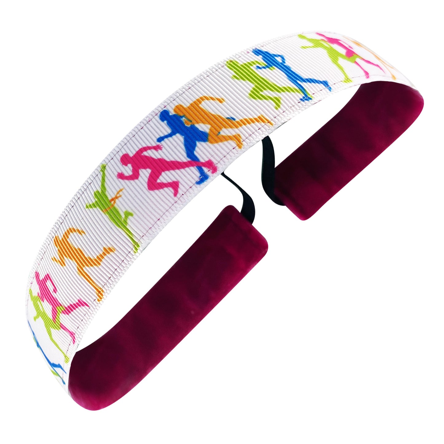 Born to Run | White, Multi | 1 Inch Sweaty Bands Non Slip Headband