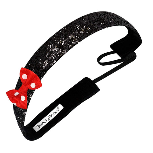 *Bowtique | Polka Dot Viva Diva | 1 Inch Sweaty Bands Non Slip Headband