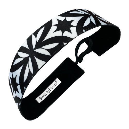 Burst of Energy | Black | 1.5 Inch Sweaty Bands Non Slip Headband