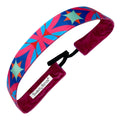 Burst of Energy | Blue, Pink | 1 Inch Sweaty Bands Non Slip Headband