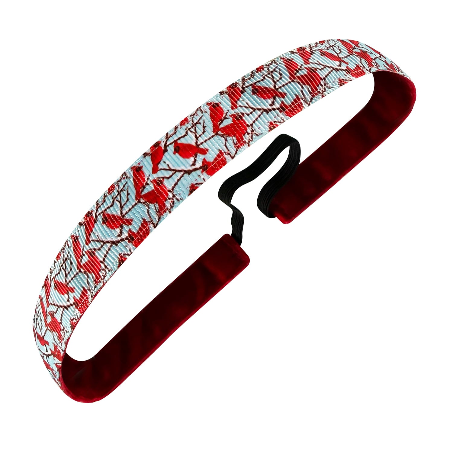 Cardinal Crush | Light Blue, Red | 5/8 Inch Sweaty Bands Non Slip Headband