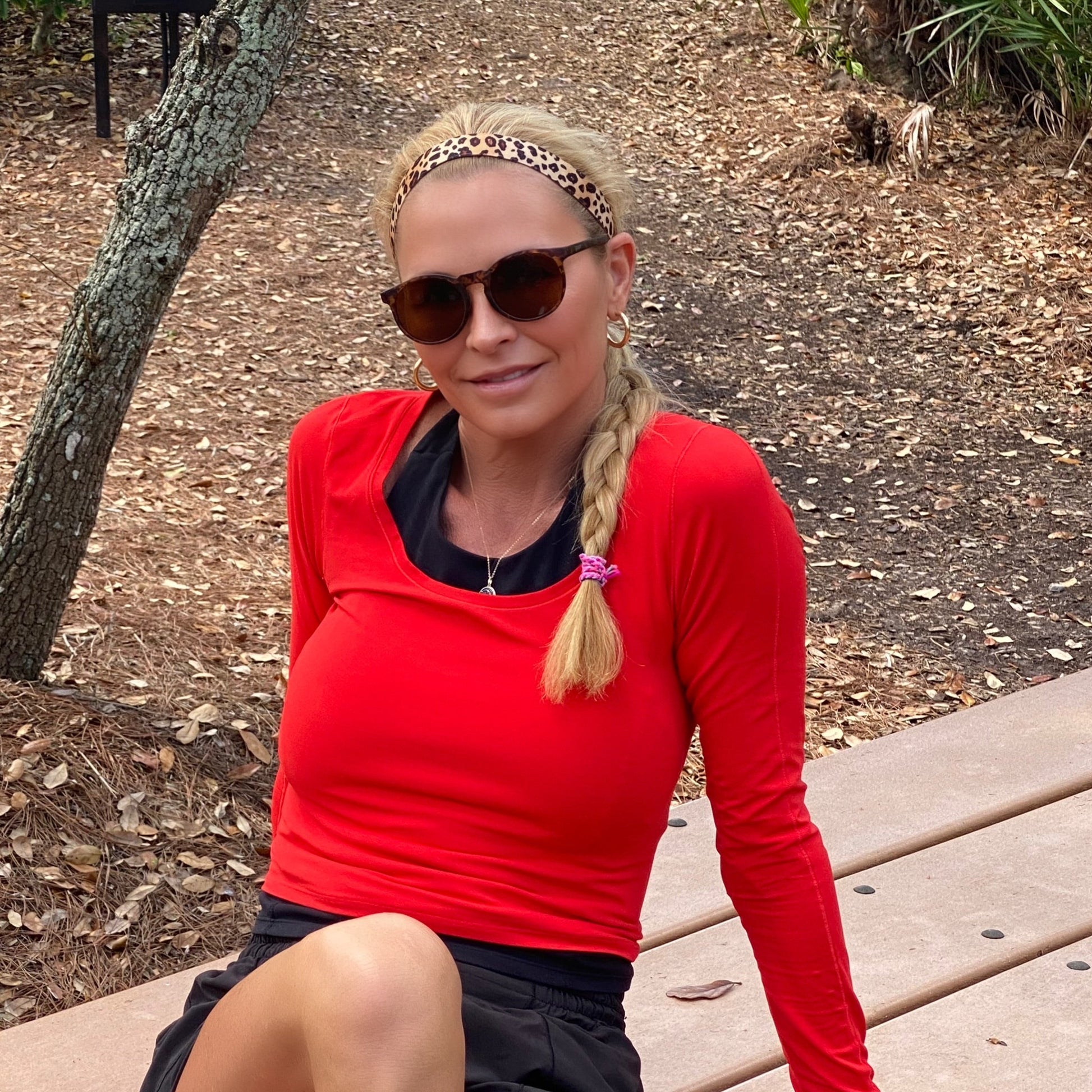 Catch Me if You Can | Tan, Black | 1 Inch Sweaty Bands Non Slip Headband