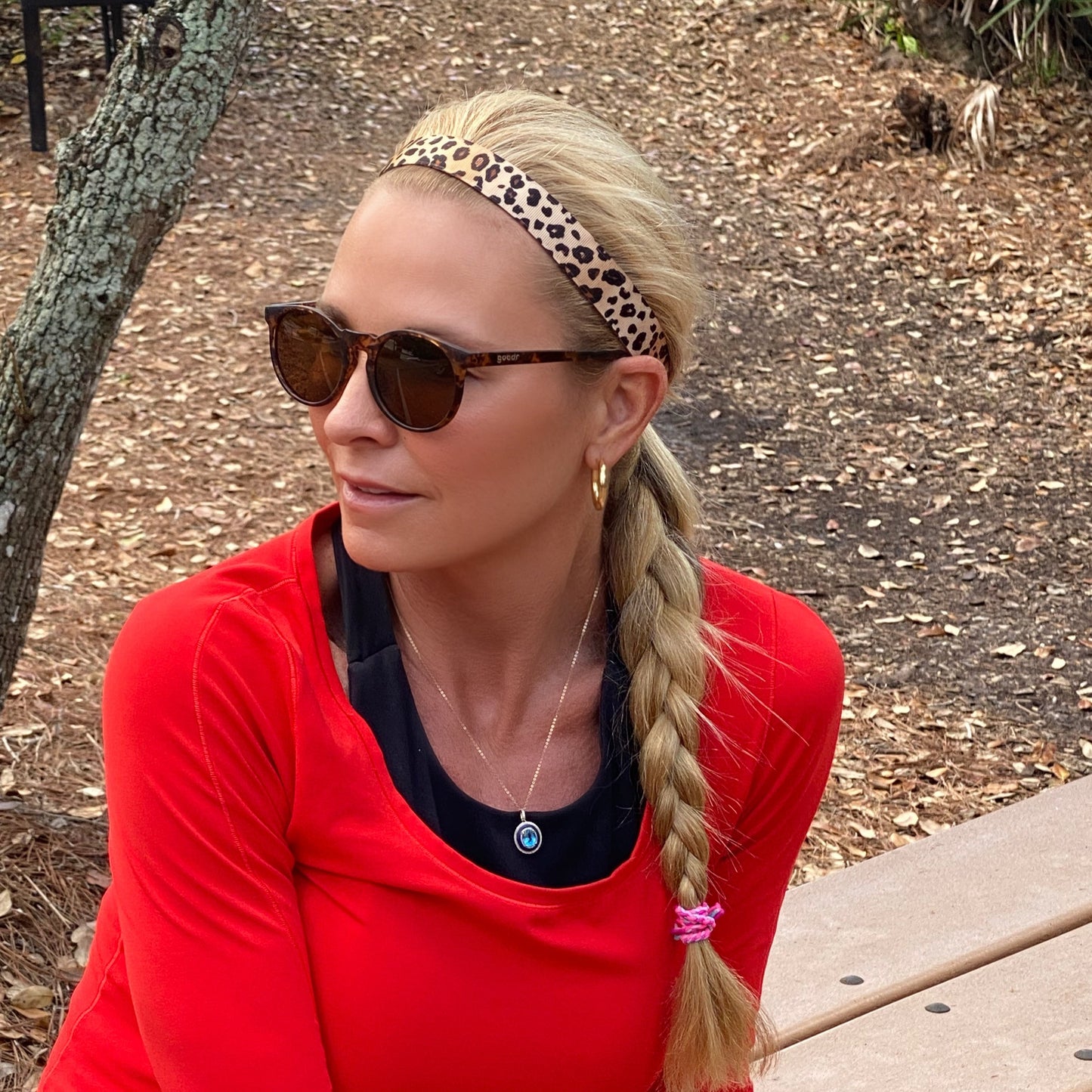 Catch Me if You Can | Tan, Black | 1 Inch Sweaty Bands Non Slip Headband