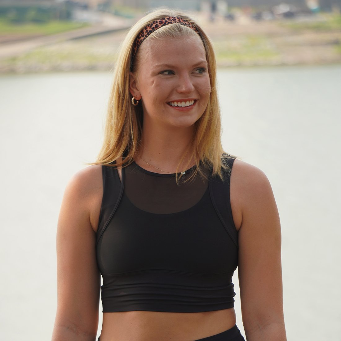 Catch Me if You Can | Tan, Black | 1 Inch Sweaty Bands Non Slip Headband