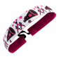Cheer Squad Cheerleading | White, Pink, Black | 1 Inch Sweaty Bands Non Slip Headband