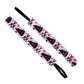 Cheer Squad Cheerleading | White, Pink, Black | 1 Inch Sweaty Bands Non Slip Headband