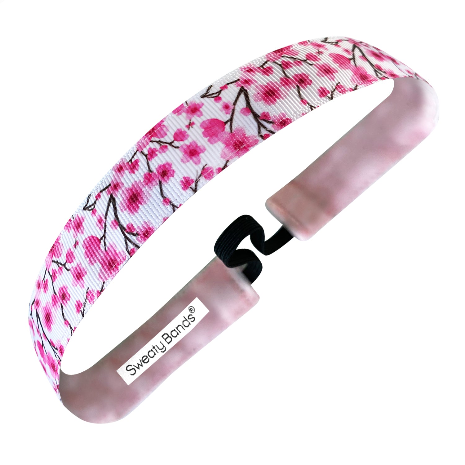Cherry Blossom | Pink, White | 1 Inch Sweaty Bands Non Slip Headband