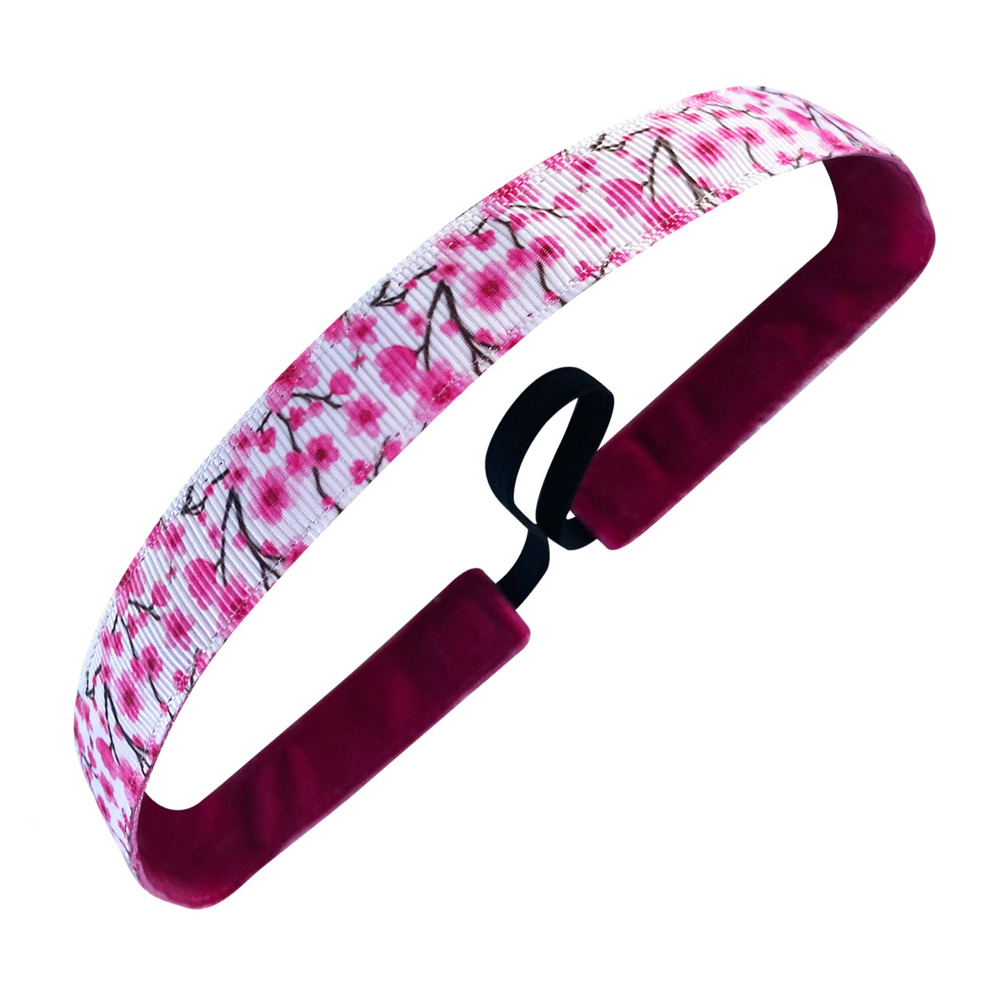 Cherry Blossom | Pink, White | 5/8 Inch Sweaty Bands Non Slip Headband